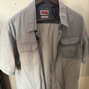 White Wrangler Button Up Shirt Size XL